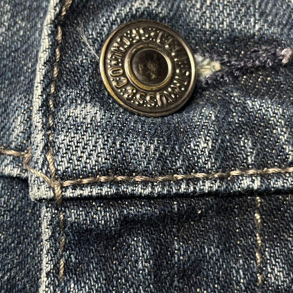 Levis 511 Jeans Mens 34x32 Slim Fit Distressed Blue Denim Button Fly - Picture 10 of 16
